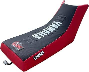غطاء مقعد متوافق مع غطاء مقعد Warrior 350 ATV من عام 1986 إلى 2004، جانب أحمر/قمة سوداء