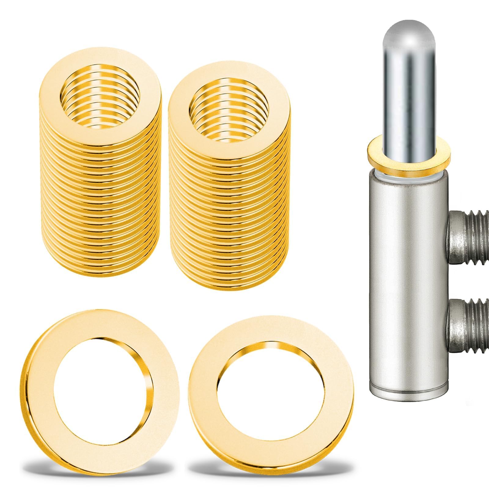 Anelli Di Fissaggio In Acciaio Inox 10x15 Mm &ndash; Rondelle Per Porta &ndash; Lotto Da 10/20/30/50/60 Pezzi