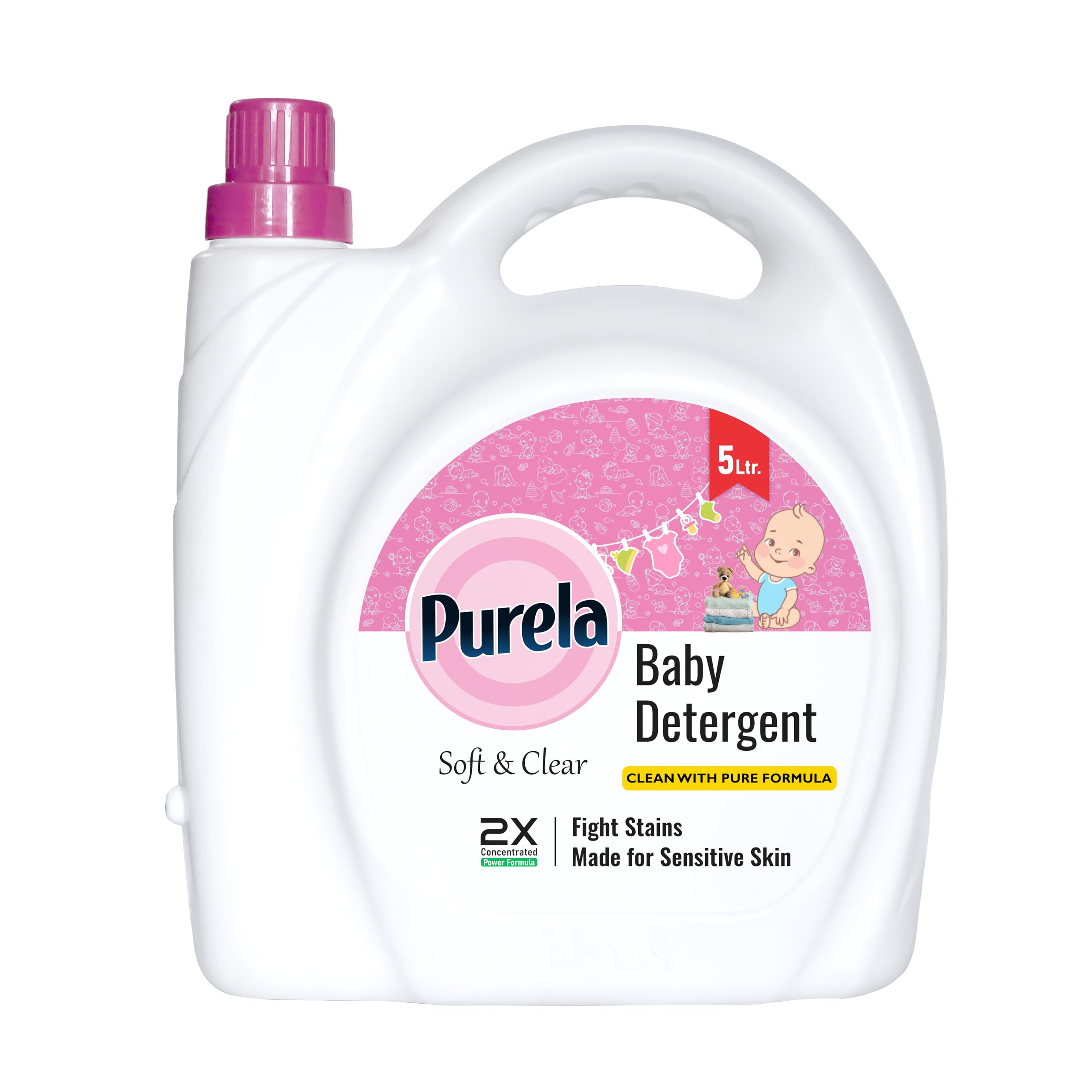 Purela Laundry Detergent 5L | Liquid Detergent for Baby Clothes | Safe for Baby & Mother’s Skin | Allergen Free | Blossom 5L