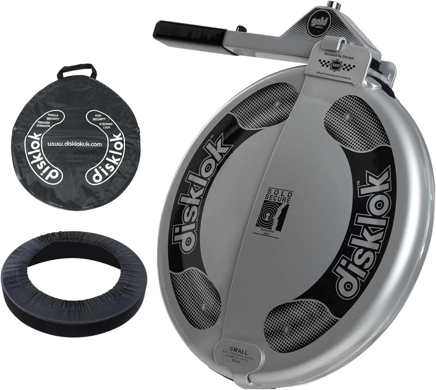 Disklok Gold Security Edition Combo Pack Car Steering Wheel Cover Anti