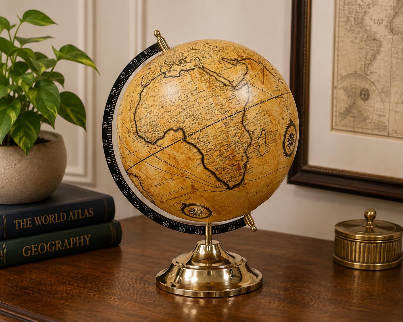 COSMIC GLOBE EXPORTS Rotating World Globe 12 Inch with Metal Arc and Stand for Home Décor, Office Decor and Decorations items,Study Table decor Items, Birthday, Party Gifts and Anniversary.