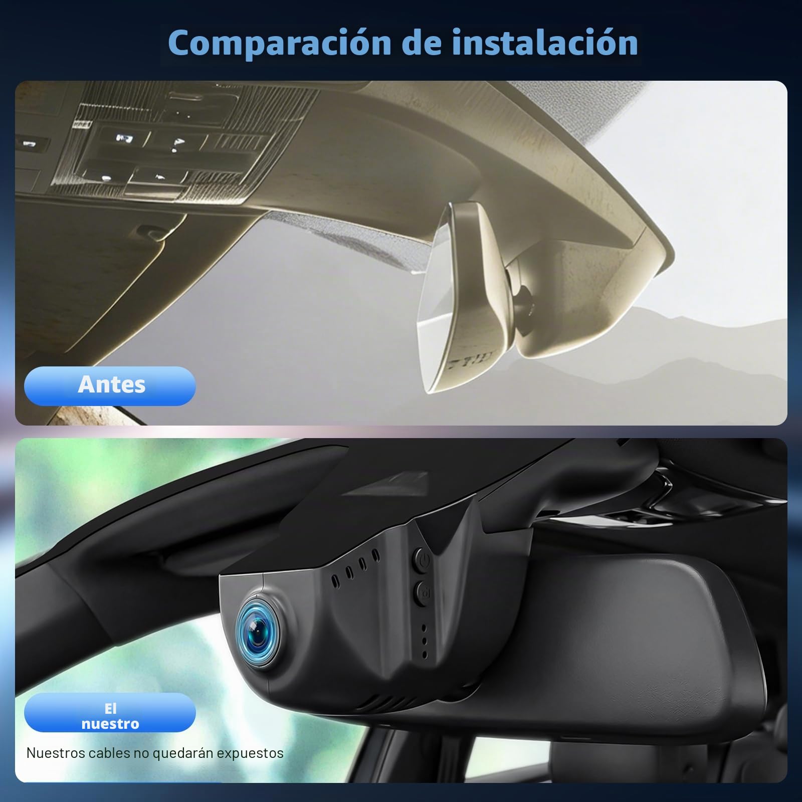 4K DashCam Compatible con VW Tiguan 2018-2024, DashCam Coche con vídeo 2160P y WiFi, Sensor G, Modo de Aparcamiento, Grabación en Bucle, Dash CAM con Gran Angular de 150°, Tarjeta de 64 GB