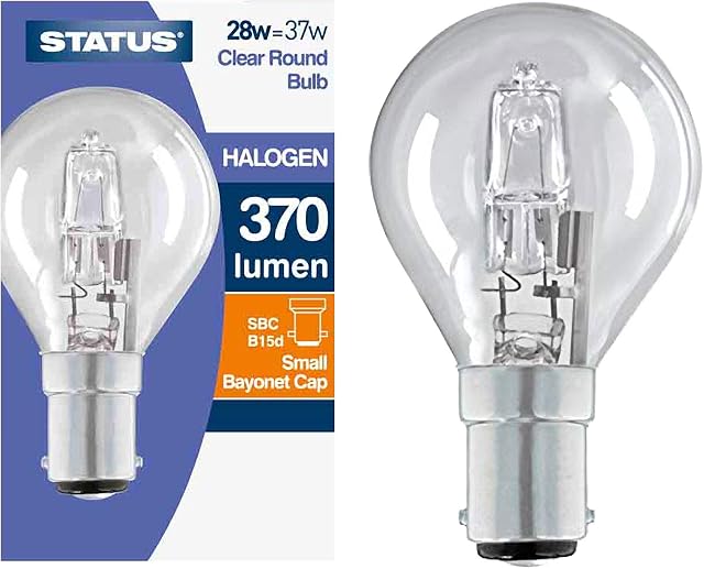 10 X Halogen Energy Saving 28W = 37W SBC B15 Small Bayonet Cap Golf Ball Lamps/Traditional Style Light Bulbs