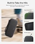 Belkin Case de transport pour commutateur Nintendo 2, Sac de voyage AirTag support & Carton de rangement de la carte de jeu Pocket Portable léger étui de protection avec/Hard Shell, Jeux essentiels - Charbon