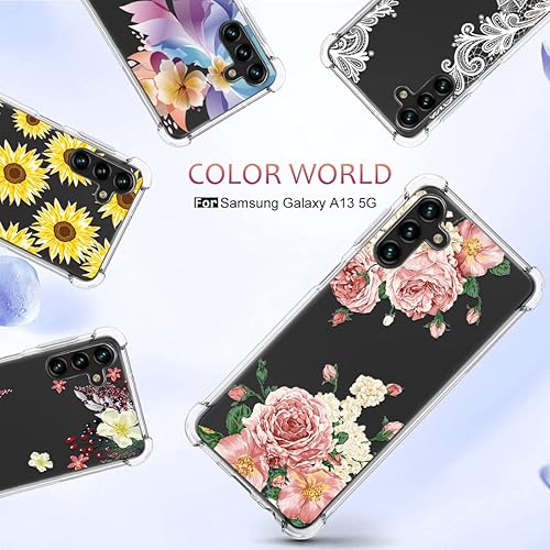 Miniatura 7 de Osophter Funda transparente para Galaxy A13 5G, Samsung A13 5G, esquinas reforzadas transparentes, TPU absorción de golpes, flexible para Samsung