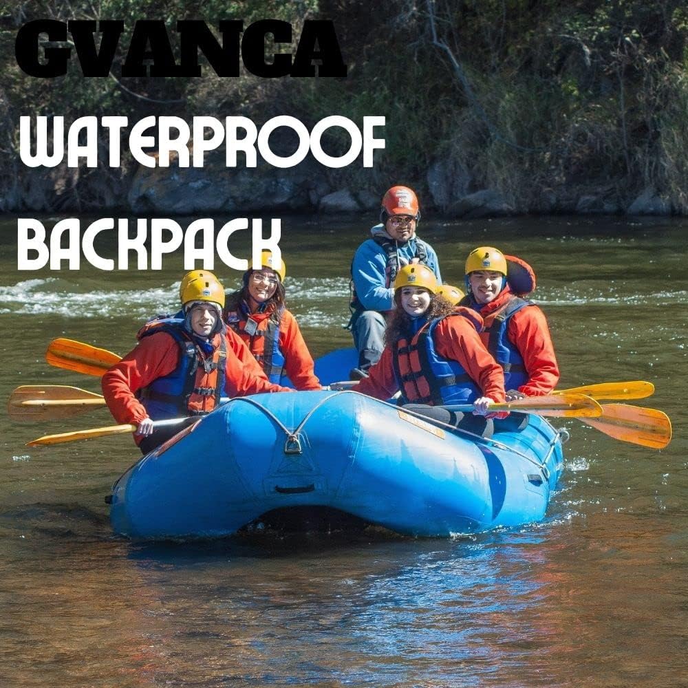 Waterproof Roll Top Kayak Backpack, Floating Outdoor Dry Sack Boating Sailing Canoeing Rafting Fishing Camping 35L Blue
