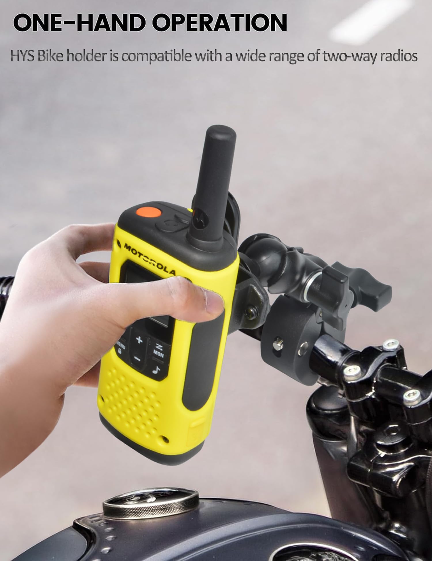 Supporto Per Walkie Talkie HYS - Regolabile, Per Auto E Cabina | Compatibile Con Motorola, Baofeng, Kenwood