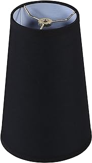 Aspen Creative 32166 Transitional Hardback Empire Shape Spider Fitter Lamp Shade in Black, 4-3/4" Top x 6-3/4" Bottom x 10" Slant