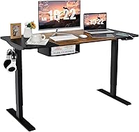 Vista 13 de Tangkula Escritorio eléctrico de pie ajustable en altura con puerto USB, estación de trabajo de computadora sentado a pie de 48 pulgadas, escritorio