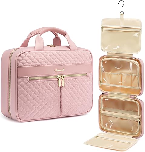 LOVEVOOK Neceser para mujer, Rosado, Utilidad