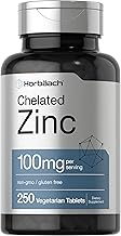 Horb ach Chelated Zinc Supplement 100mg | 250 Tablets | قوة عالية وامتصاص متفوق | نباتي ، غير معدّل وراثيًا ، خالي من الغلوتين