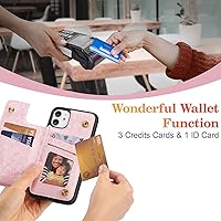 Vista 244 de UEEBAI Funda tipo cartera para iPhone 15 Pro Max con tarjetero, cubierta de cuero PU con soporte, bloqueo RFID, doble cierre magnético, relieve