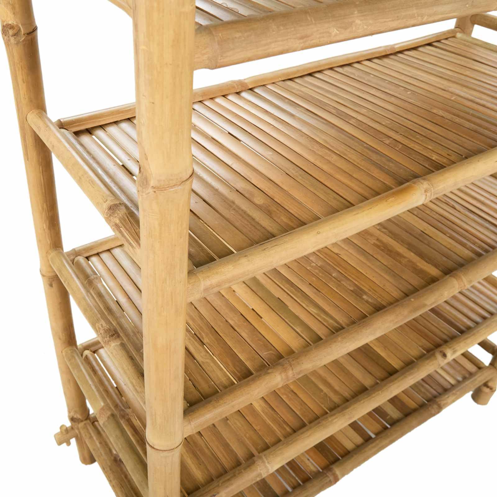 Zapatero de bambú natural con estantes de 6 niveles, 86 x 35 x 115 cm, ahorra espacio, para pasillo, pasillo, salón, para guardar zapatillas y botas con estilo