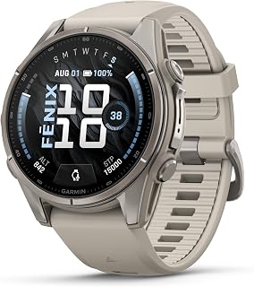 Fenix 9 – 43mm, Titanium with Fog Gray Silicone Band