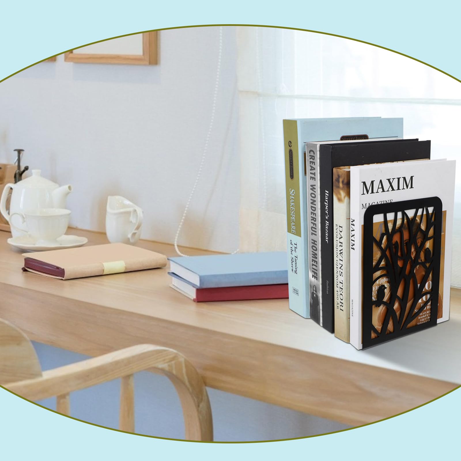 2 Pièces Serre-livres, Serre-livres, Book Holder CD Enfants Métal, Support De Livres Pour