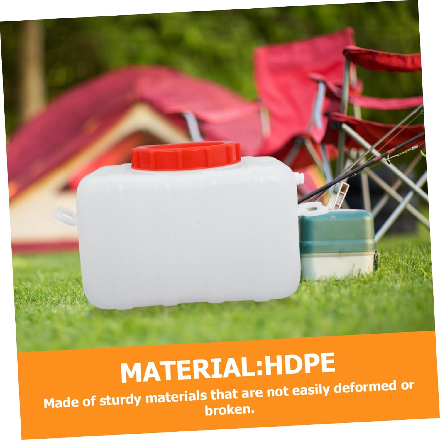 Horizontal Water Storage Tank with Valve Hdpe Liquid Container for Camping Rv Trips and Household Use Practical Water Carrier for Various Needs