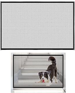 ANMEISH Pet Gate Safety Gates for Dogs,No Drilling,Portable Mesh Baby Dog Gates,Dog Barrier Isolation Net,Safety Gate Folding Mesh Stair Gate for Doorways, Hallways, Indoor,110 x 72cm