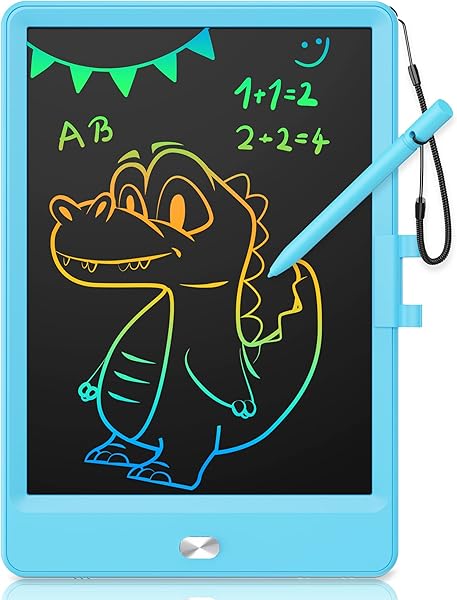 KOKODI LCD Drawing Tablet 8.5 Inch for Girls Boys, Valentine's Day Easter Birthday Gift for Kids, Toy Gifts for 2 3 4 5 6 7 Years Old, Children Board Magnetic Drawing Board Educational Reusable (Blue) - 1