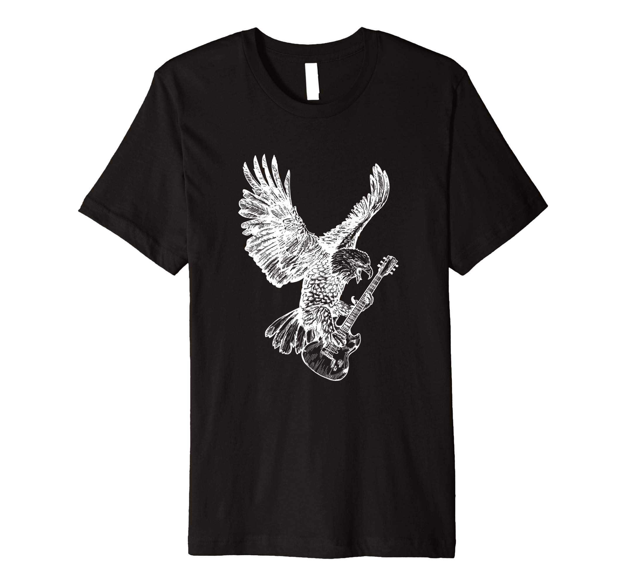 Eagle Playing Guitar Guitarist Musician Music Band Premium T-Shirt