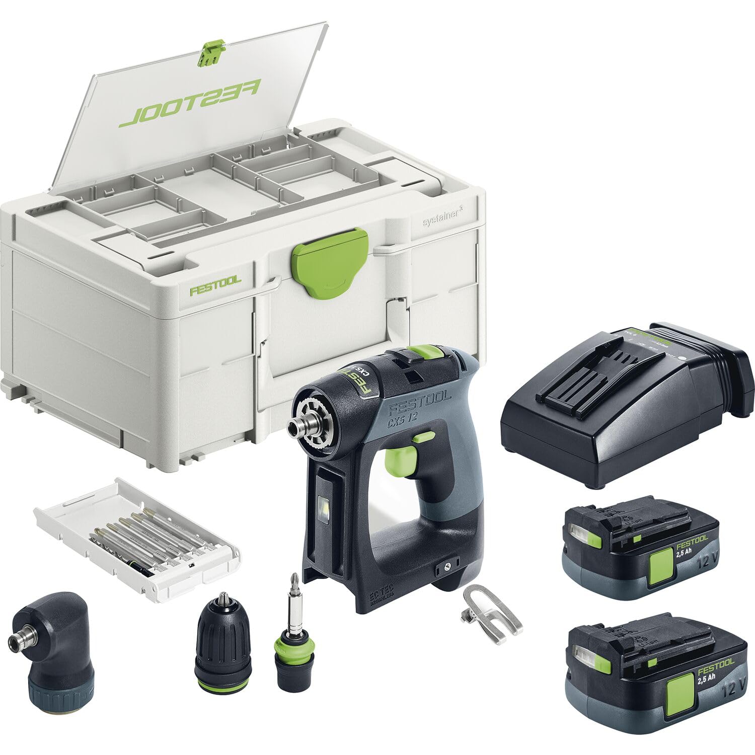 Festool Wiertarko-wkrętarka akumulatorowa CXS 12 2,5-zestaw