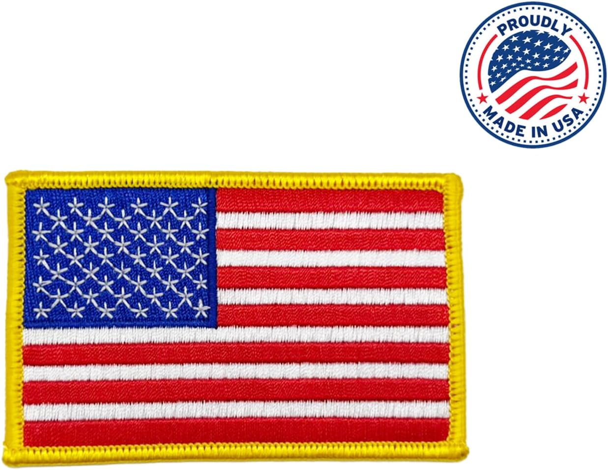 American Flag Embroidered Applique Patch – 2 Sizes – 12 Pieces – Iron-On or Sew-On Patriotic Patches for Clothing, Bags & DIY Crafts