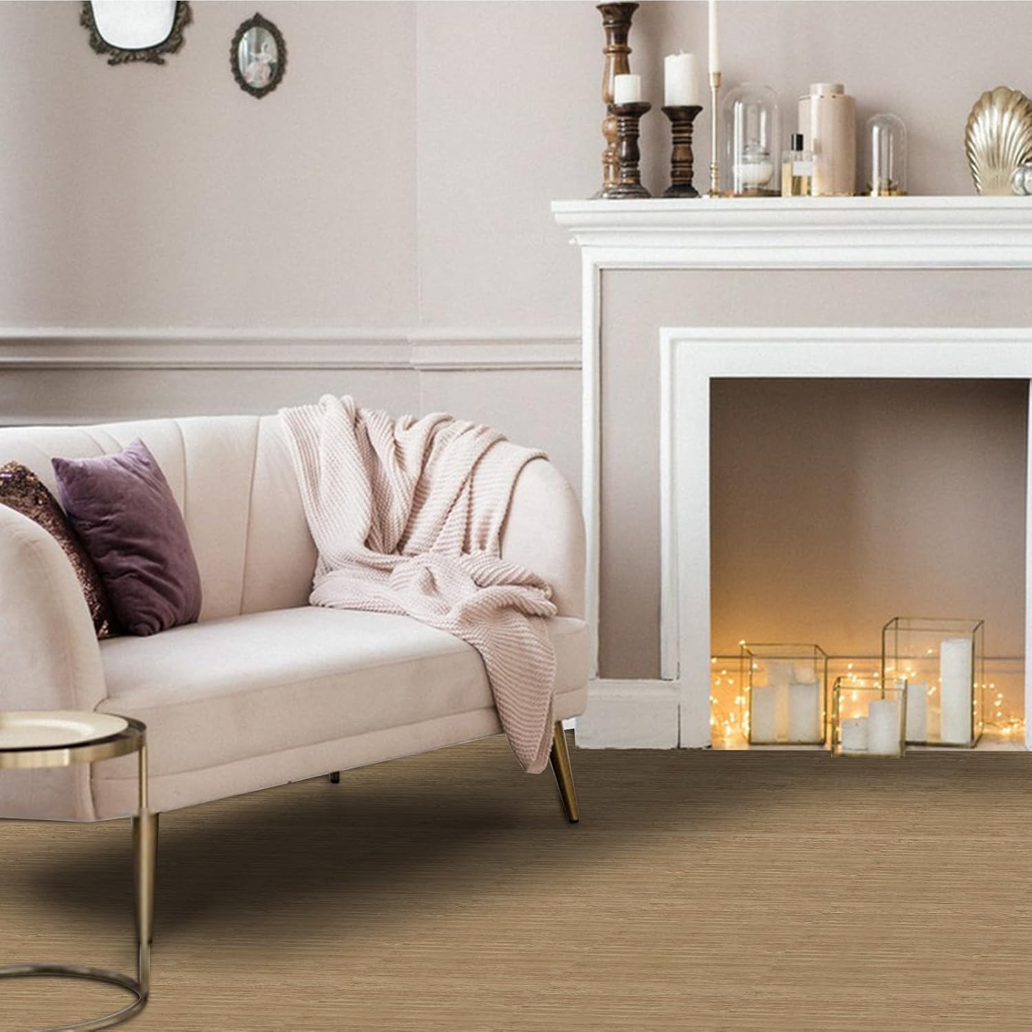 Peel and Stick Floor Tile Waterproof Self Adhesive Kitchen Floor Tiles DIY Flooring for Diningroom Bedroom Basements Bathrooms(30 Pack, 12 x 12 inch)