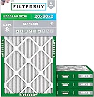 Vista 38 de Filterbuy - Filtros de aire de repuesto MERV 8, protección contra el polvo, plisados, para caldera y sistema HVAC, 16 x 25 x 1 pulgadas, paquete