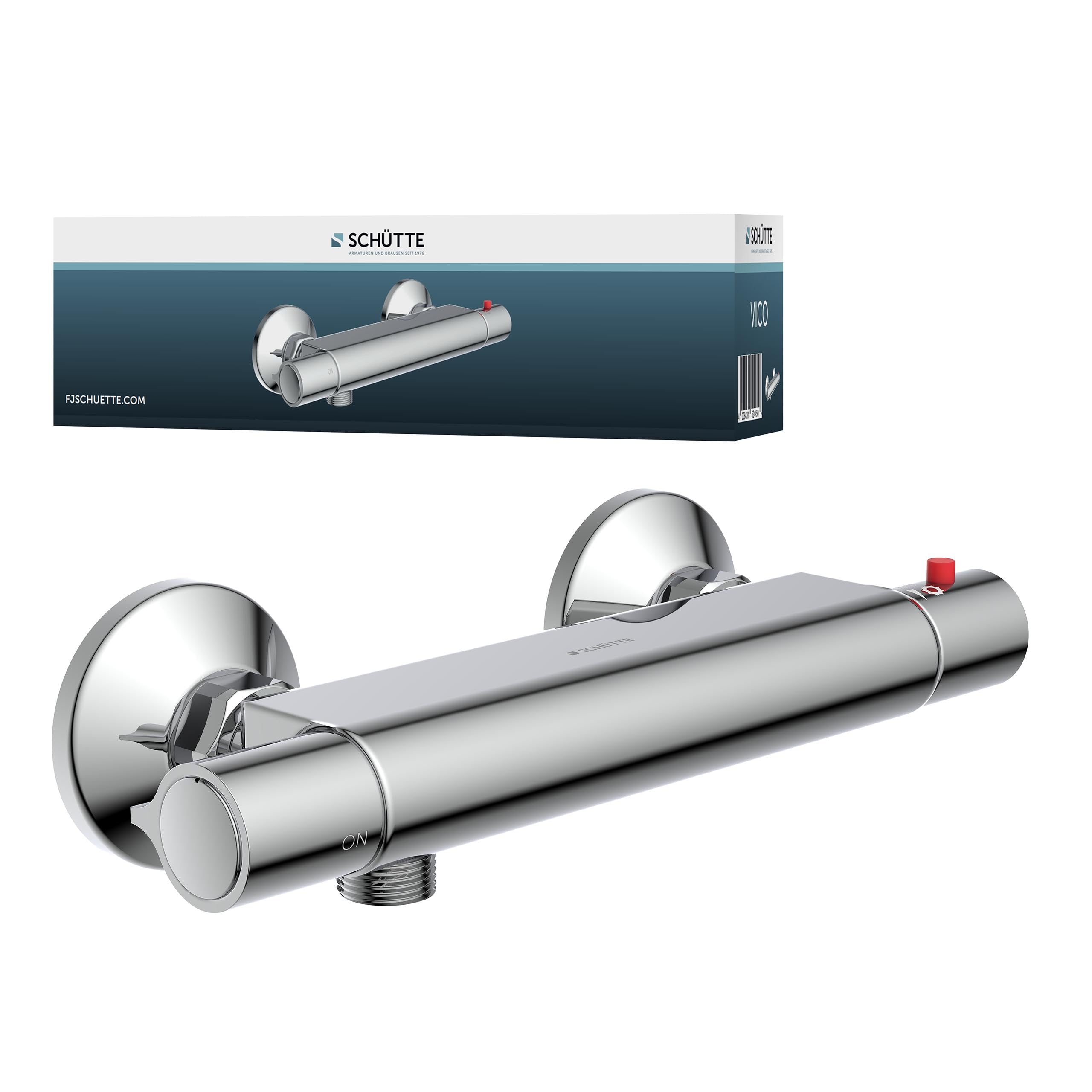 SCHÜTTE 52445 VICO Duscharmatur mit Sicherheitssperre – Thermostat, Chrom