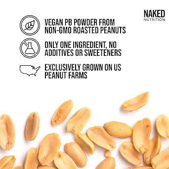 Organic Powdered Peanut Butter from US Farms Bulk, Only 1 Ingredient - Roasted Peanuts, Vegan, No Additives, Preservative Free, No Salt, No Sugar - 45 Servings