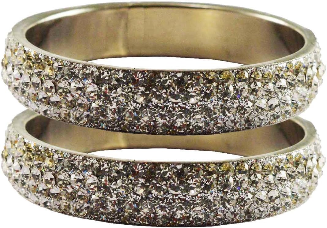 Vidhya Kangan Bangle Set for Women (Silver) (ban3177-2.16)