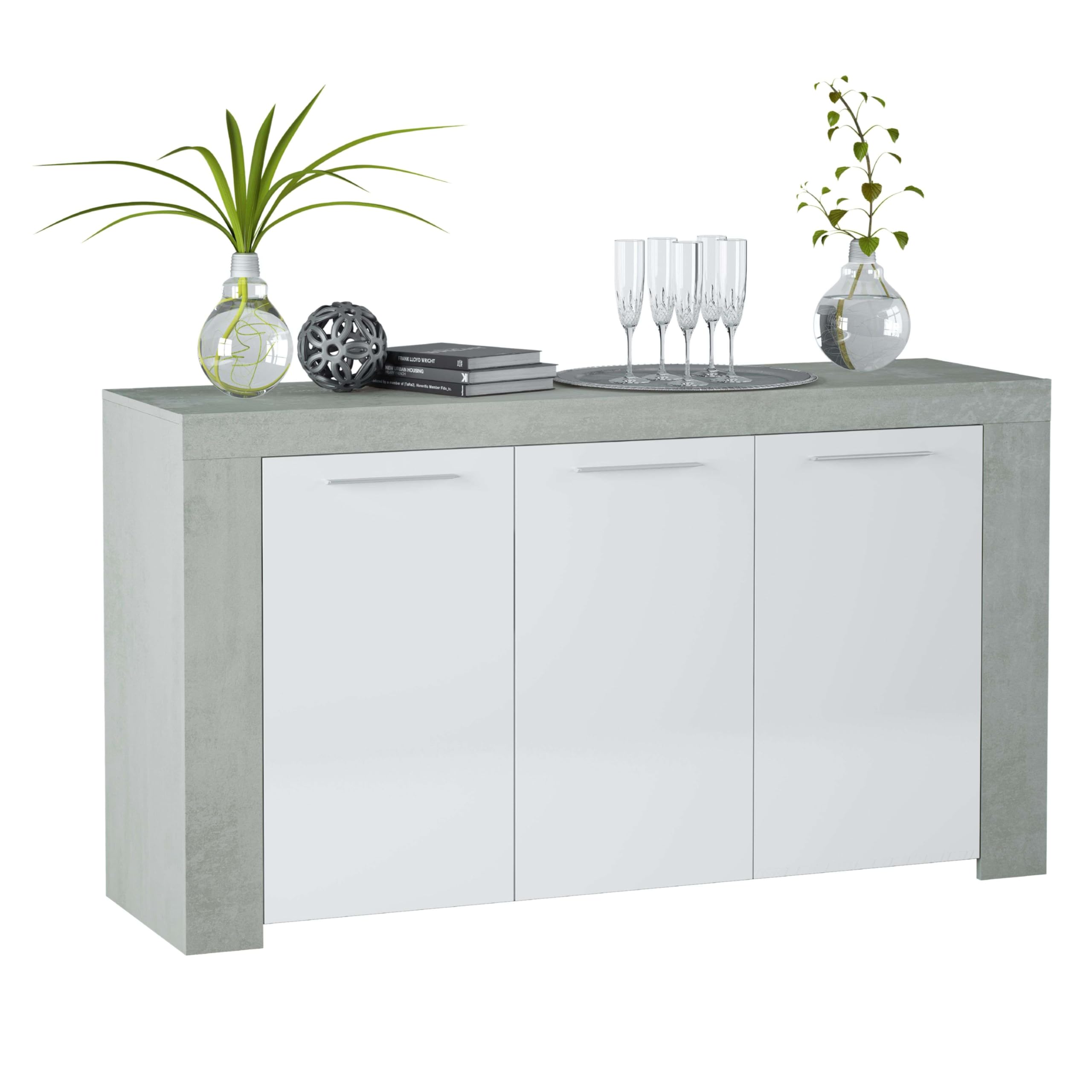Miroytengo Pack Muebles Salón Comedor Plutón III (Mueble Modular+Mesa Centro+Mesa Comedor+aparador)
