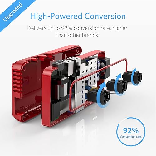 Miniatura 4 de BESTEK - Adaptador de viaje universal convertidor de voltaje de 220 V a 110 V con carga USB de 6 A y 4 puertos, y adaptador de enchufe de Reino
