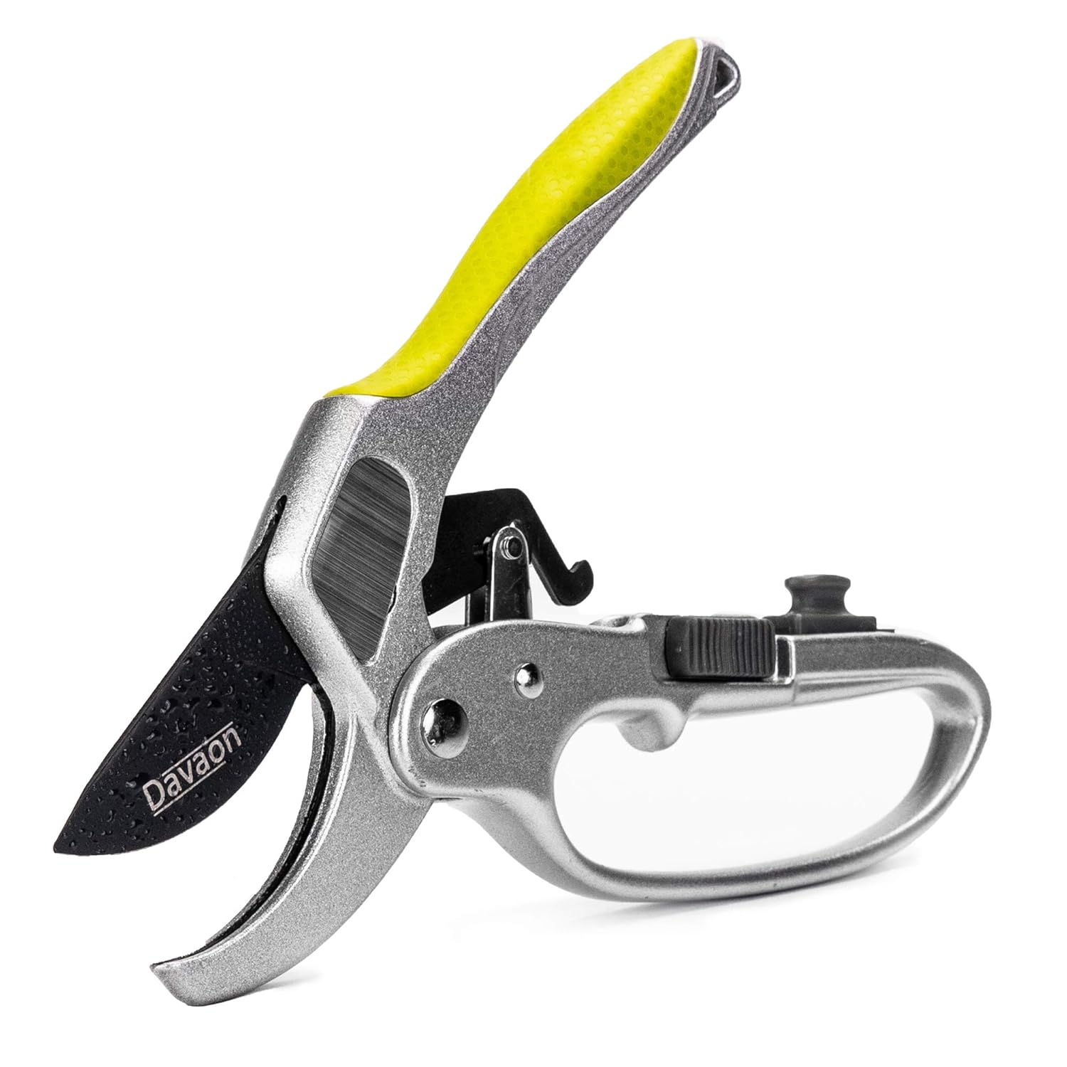 Davaon Pro Ratchet Pruning Shears Anvil Gardening Shears for Branches