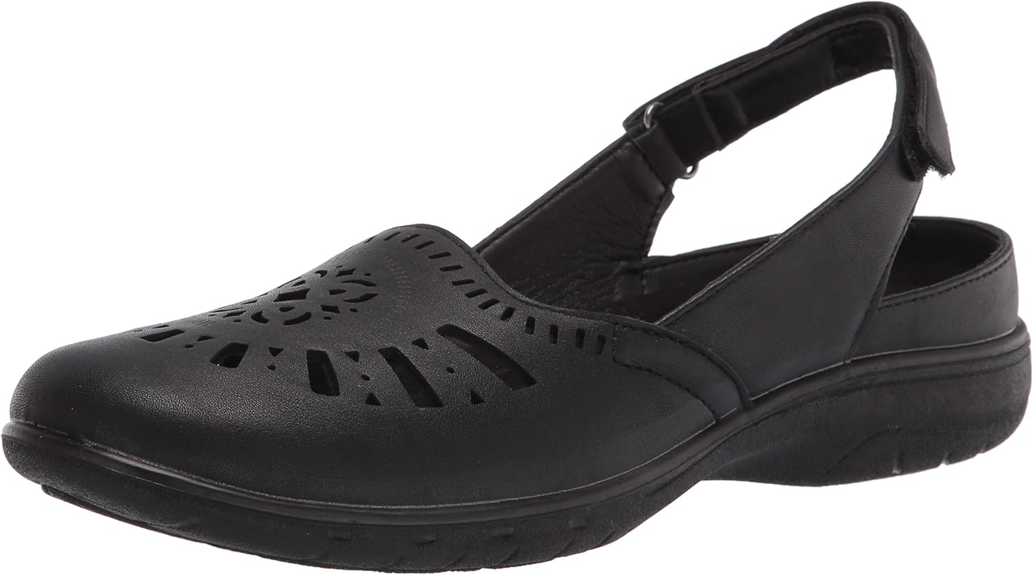 Easy Street womens Ballet Flat, Black, 7.5 Narrow US