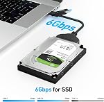 BENFEI Câble SATA vers USB, Adaptateur BENFEI USB 3.0 vers SATA III Compatible pour HDD et SSD de 2,5 pouces