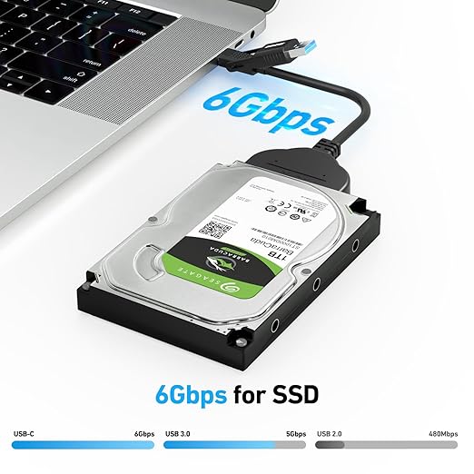 Adaptador SATA a USB 2 en 1 BENFEI USB-C/USB 3.0 miniatura 2