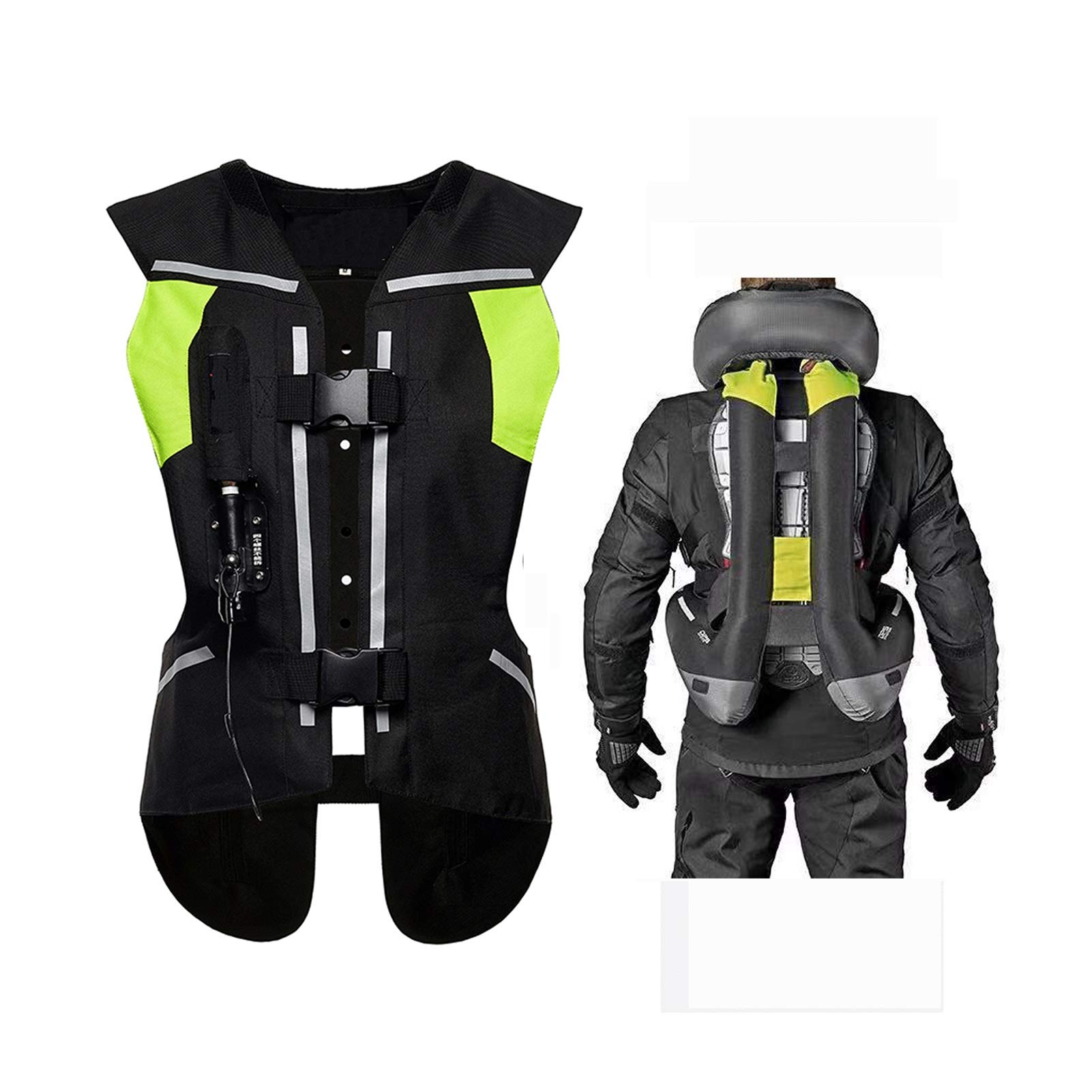 Ciclismo Airbag Traje Chaleco Chaleco Equipo De Seguridad Para Carreras De Locomotoras Con Cinta Reflectante Los Viajes Nocturnos Reflectantes De Alto Brillo Son Más Seguros Equipo de ciclismo