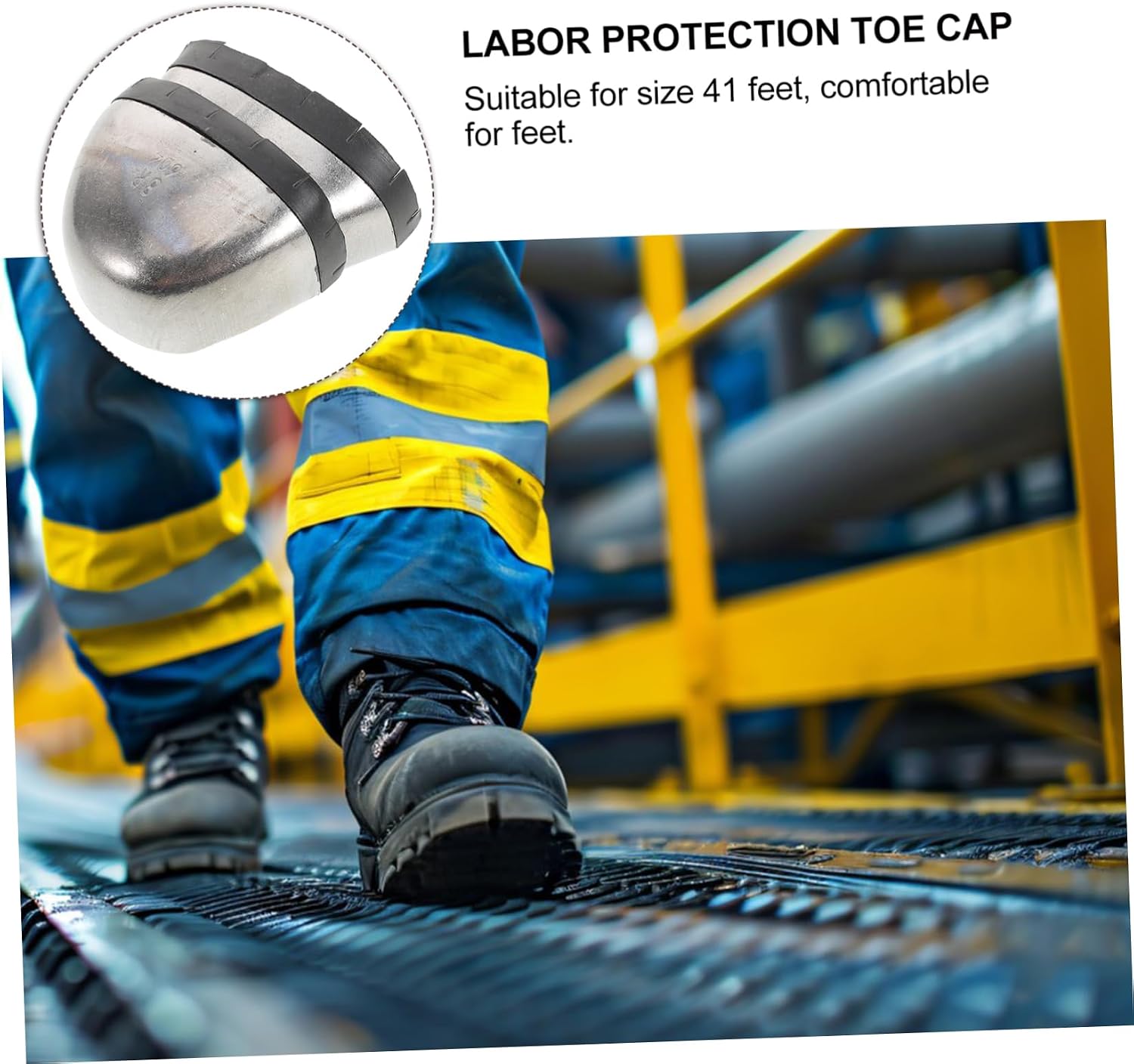 WOONEKY Durable Safety Toe Shoe Covers Protective Work Boot Toe Guard for Men and Women Metatarsal Protection for Industrial Use Comfortable and Reliable Safety Footwear