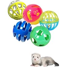 5-Pack Ferret Toys,1.5in Balls, Bells, for All Ferrets 1.5