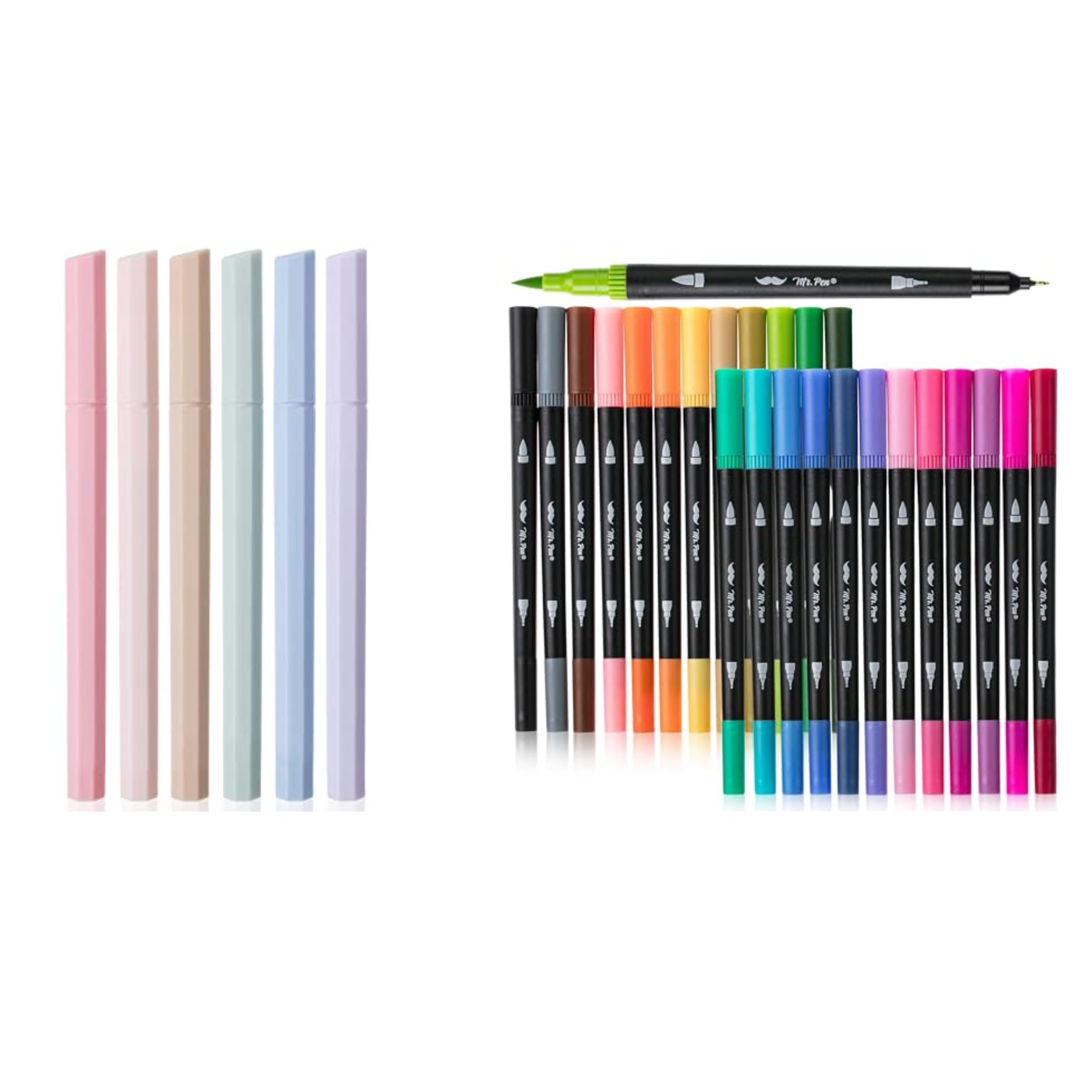 Mr. Pen- Dual Tip Brush Pens and Aesthetic Highlighters