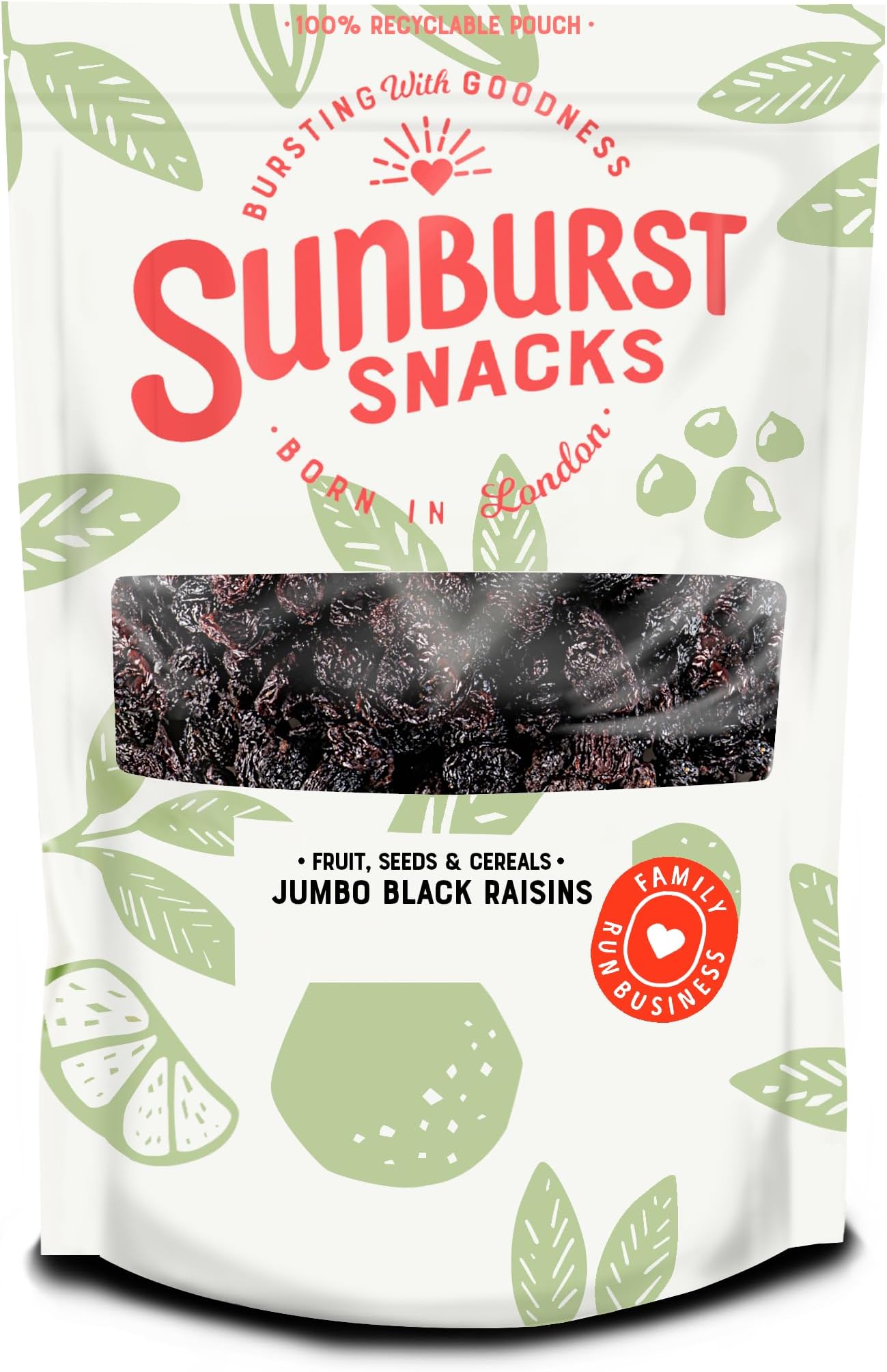 Black Jumbo Raisins, Natural Dried Fruit, No Added Sugar, 500G