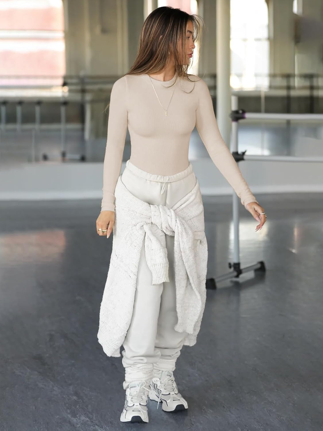 Yeshire Womens Long Sleeve Crewneck T Shirts Fall Fashion Basic Crop Tops Going Out Outfits Y2k Clothes - Image 6