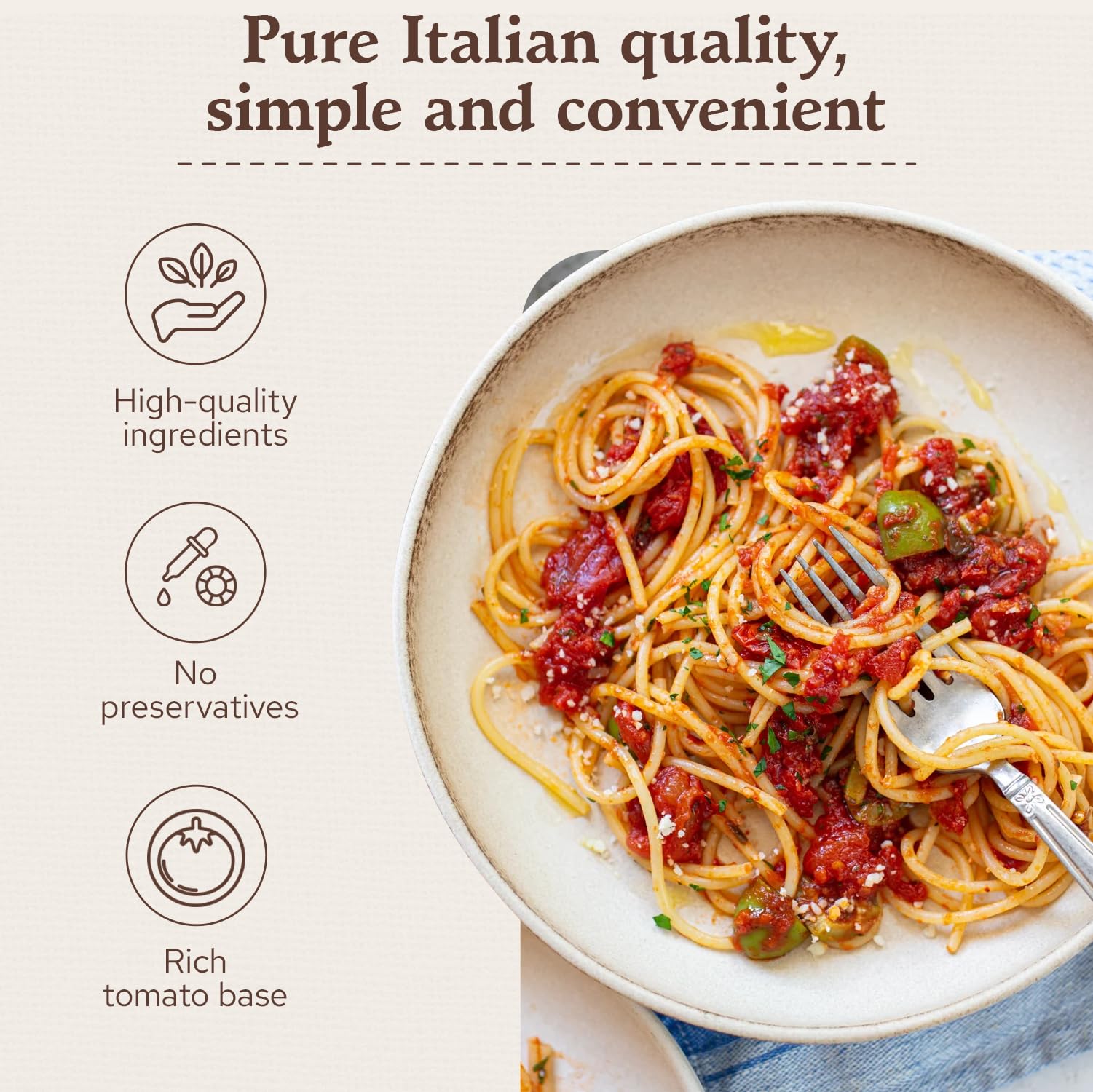 Rustichella d'Abruzzo Olive Pasta Sauce | Authentic Italian Recipe | Tomato Sauce with Leccino Olives | Perfect for Pasta, Pizza, Spaghetti and More | Ready to Use | Made in Italy | (23.9 Fl Oz/ 680g)