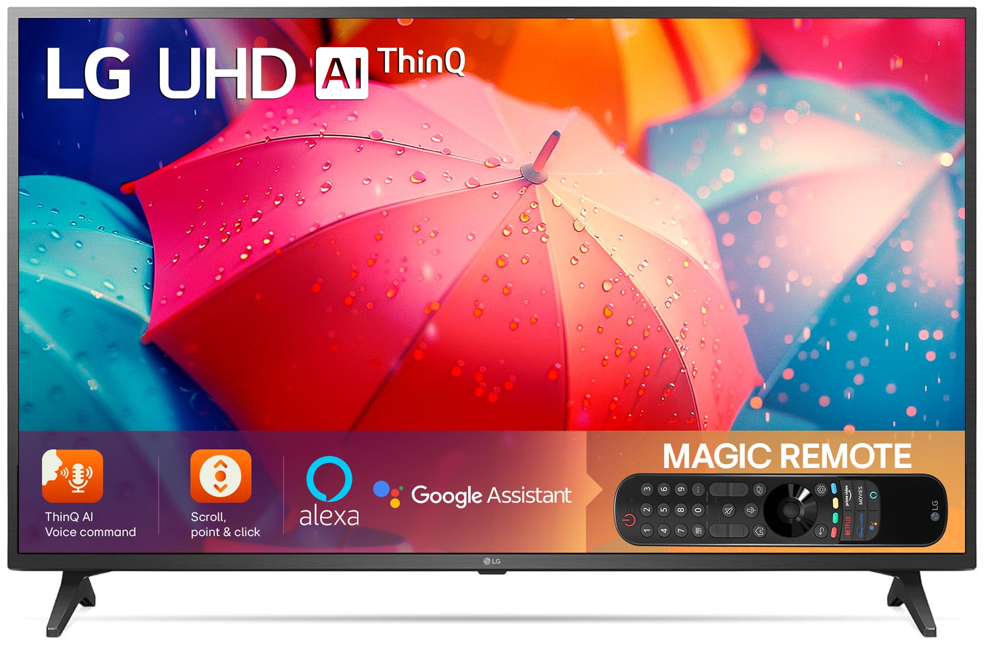 LG 108 cm (43 inches) 4K Ultra HD Smart LED TV 43UQ7550PSF (Ceramic ...