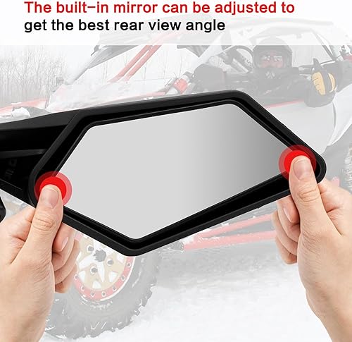 Miniatura 5 de Espejos laterales X3, espejos de visión lateral UTV compatibles con Can Am Maverick X3  X3 Max DS RS RR Turbo 2017-2023, repuesto #715002898