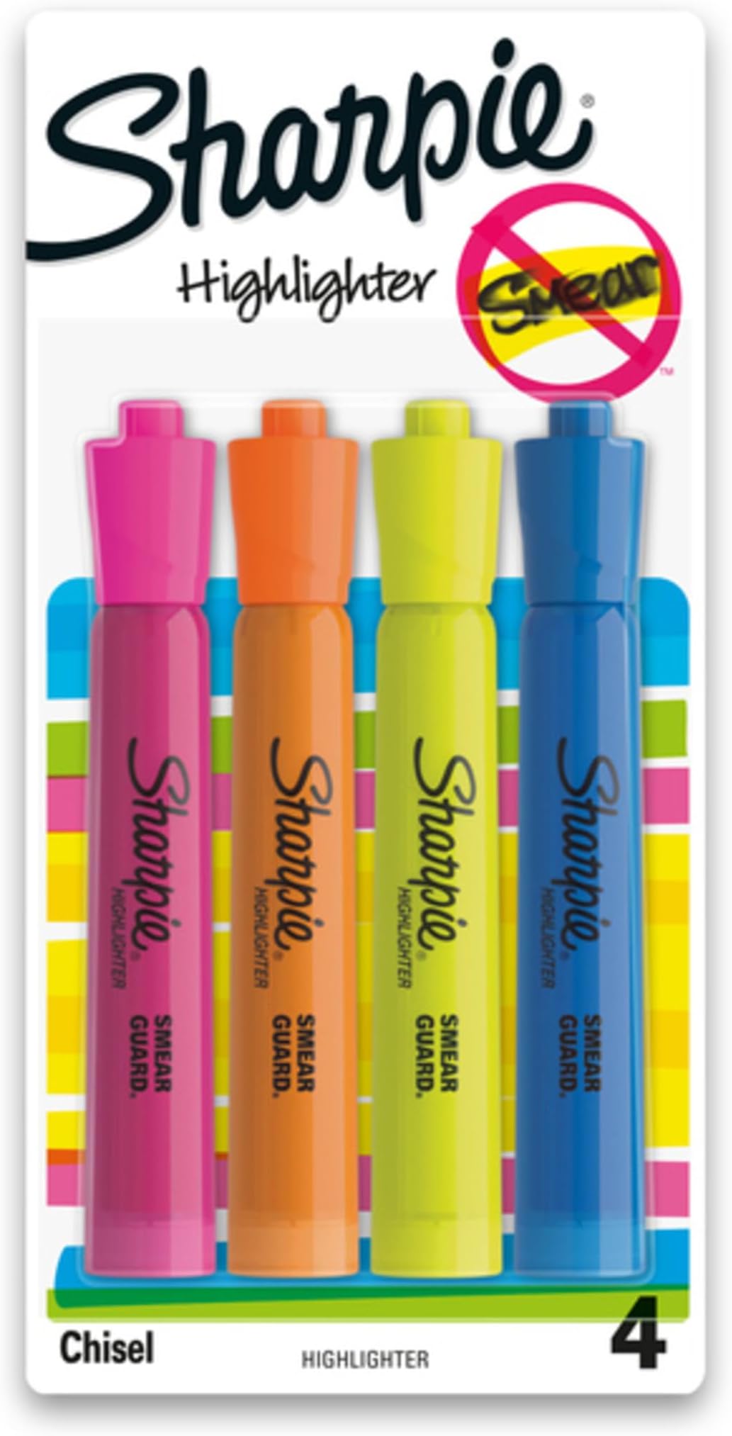 Accent Tank-Style Highlighters, 4 Colored Highlighters (25174PP)