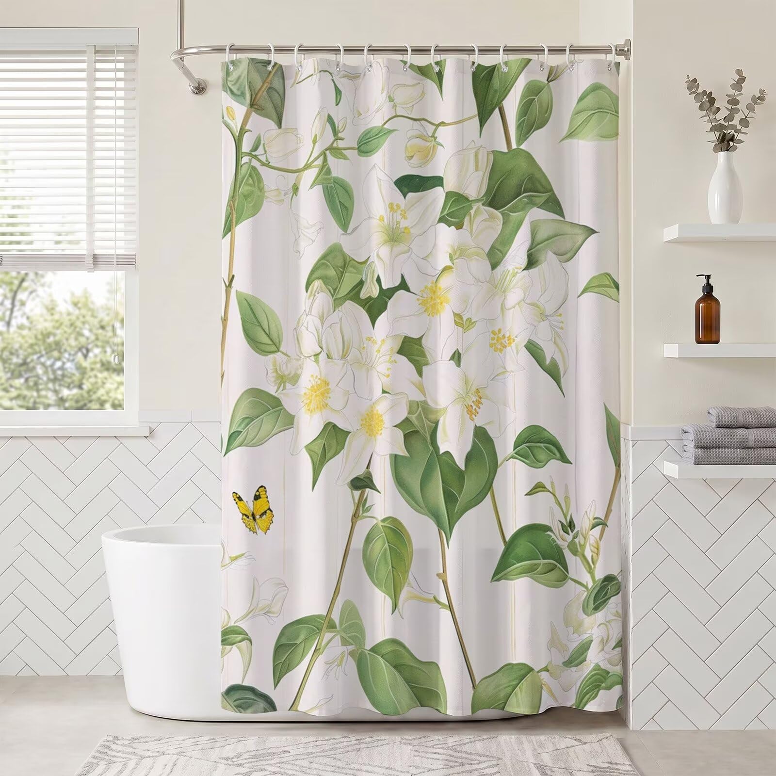 Rideaux baignoire polyester 130x170cm lavable en machine style rural ZO-792