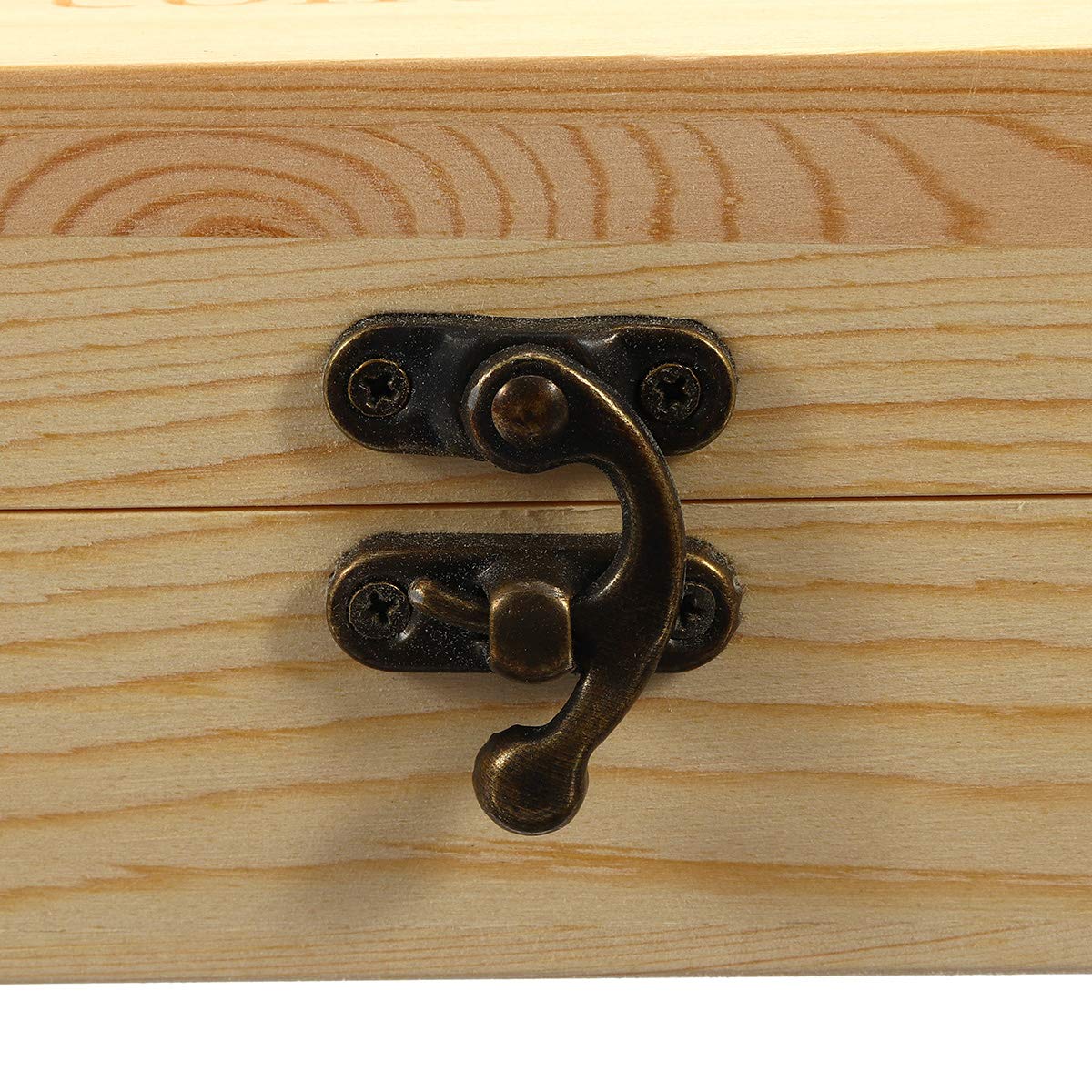 CCChaRLes Caja De Madera Del Soporte De La Pantalla De La Moneda Con 30Pcs 51.5Mm Redondo Losa Certificadas Cápsulas
