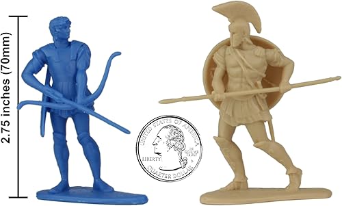 Miniatura 4 de LOD Figuras de héroe de plástico de Trojan WAR 12 - Helen of Troy Paris Aquiles Odysseus