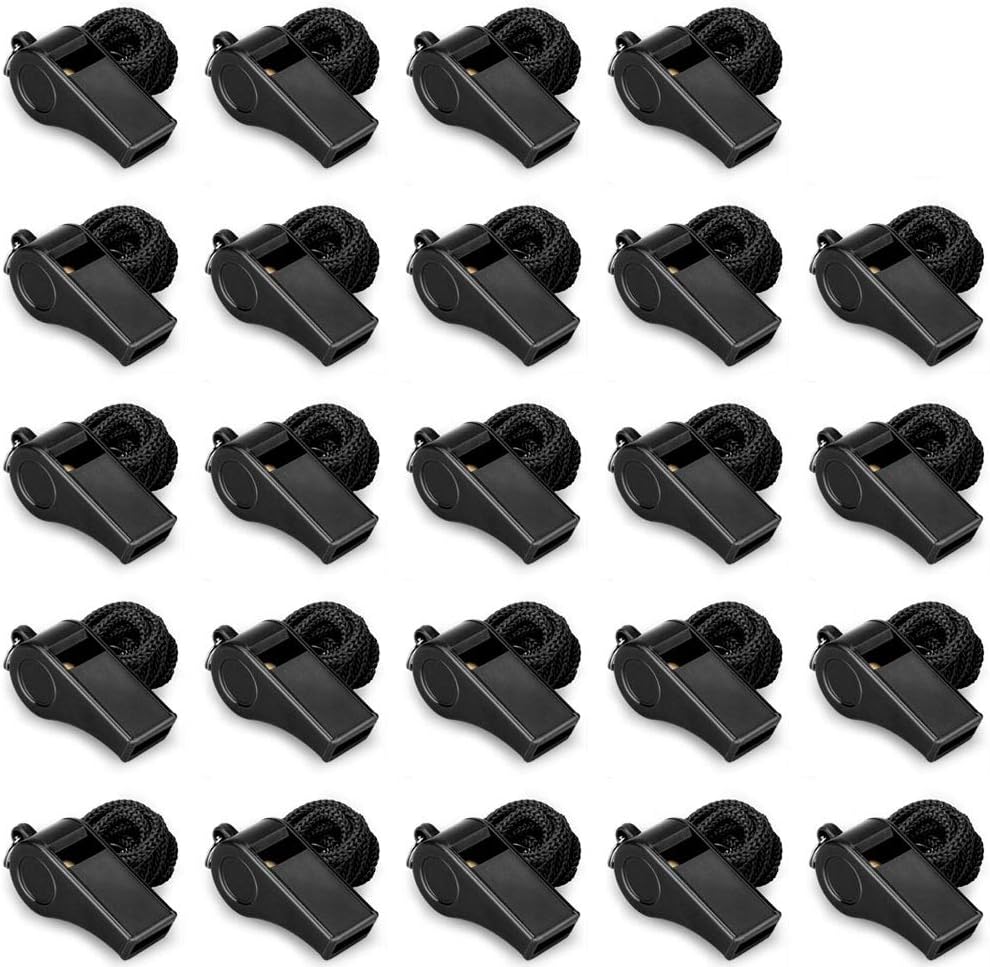 Whistle, Outdoor Sports Whistles with Lanyard, Very Loud Sound Whistles Bulk Perfect for Referees, Coaches, Emergencies
